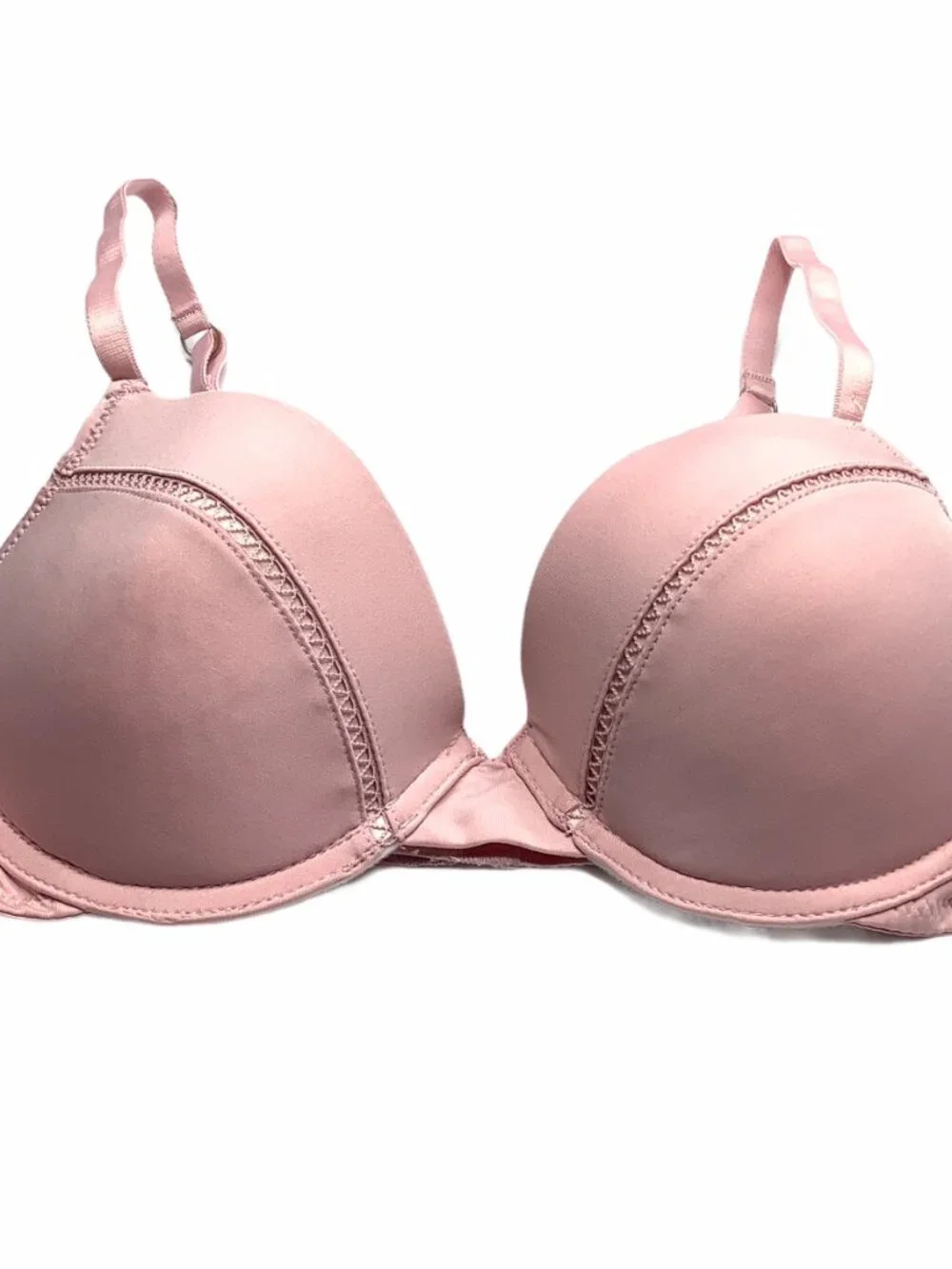 NWT Vince Camuto Push Up Bra 34C Pink Logo Lined Adjustable Underwire VC051033